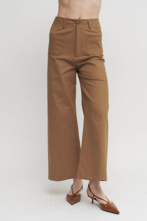 High-Rise Wide Leg Utility Pant Verdot