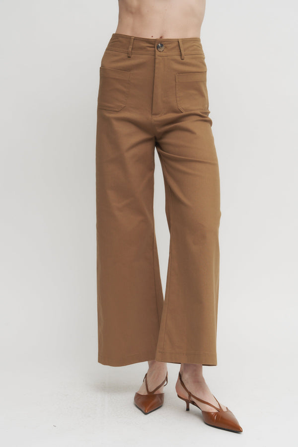 High-Rise Wide Leg Utility Pant Verdot