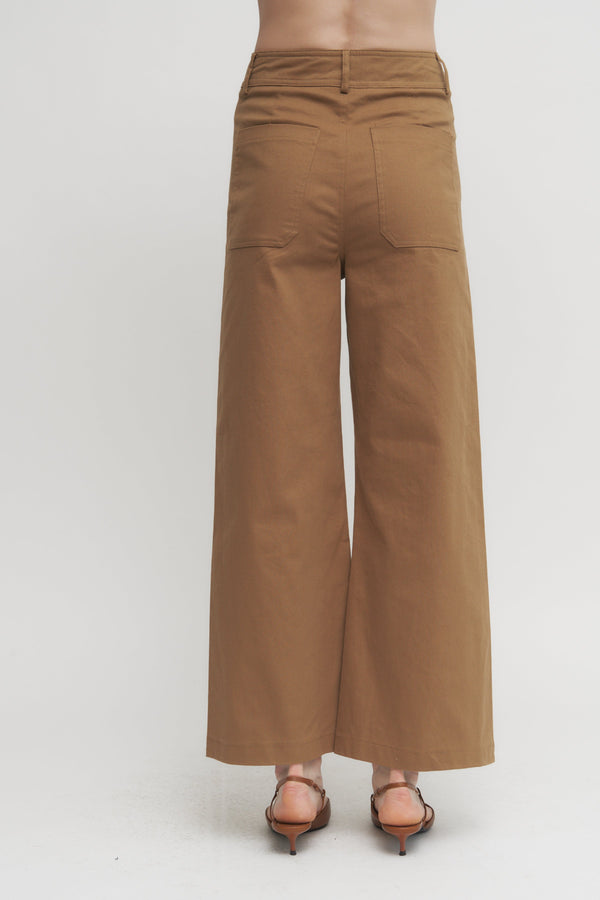 High-Rise Wide Leg Utility Pant Verdot