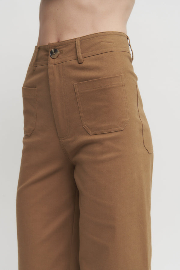 High-Rise Wide Leg Utility Pant Verdot