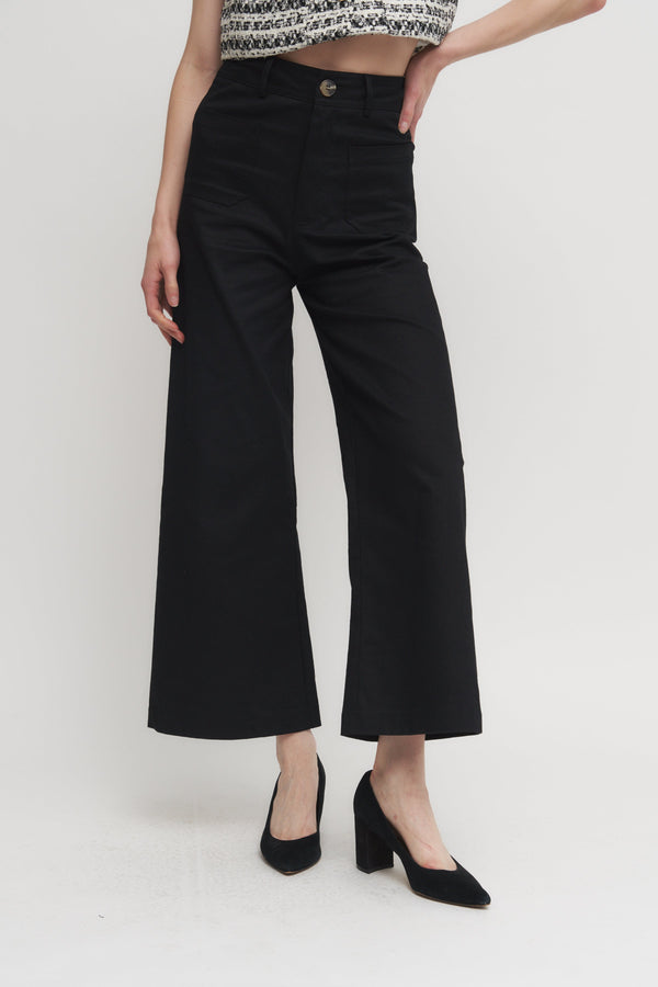 High-Rise Wide Leg Utility Pant Verdot