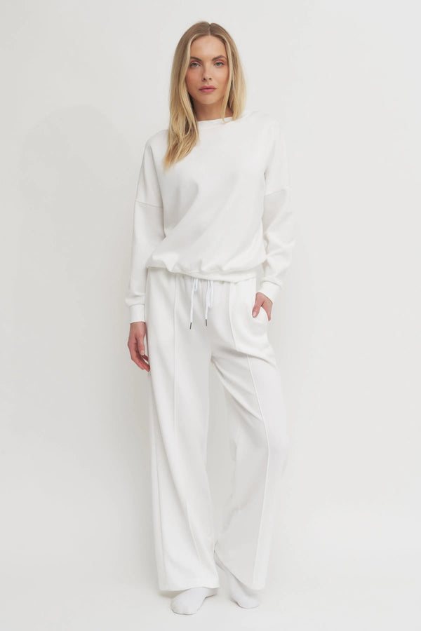 Soft Touch Drawstring Sweatpant, Jogger Pant made in Italy Verdot