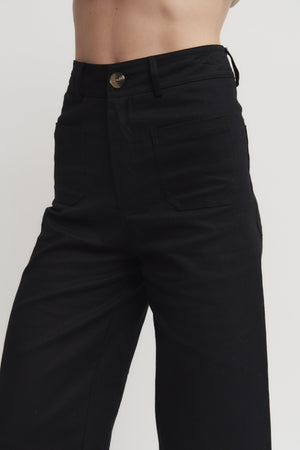 High-Rise Wide Leg Utility Pant Verdot