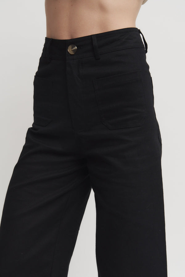High-Rise Wide Leg Utility Pant Verdot