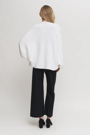 Ultra Soft Stripe Italian made Dolman Knit Cardigan Verdot