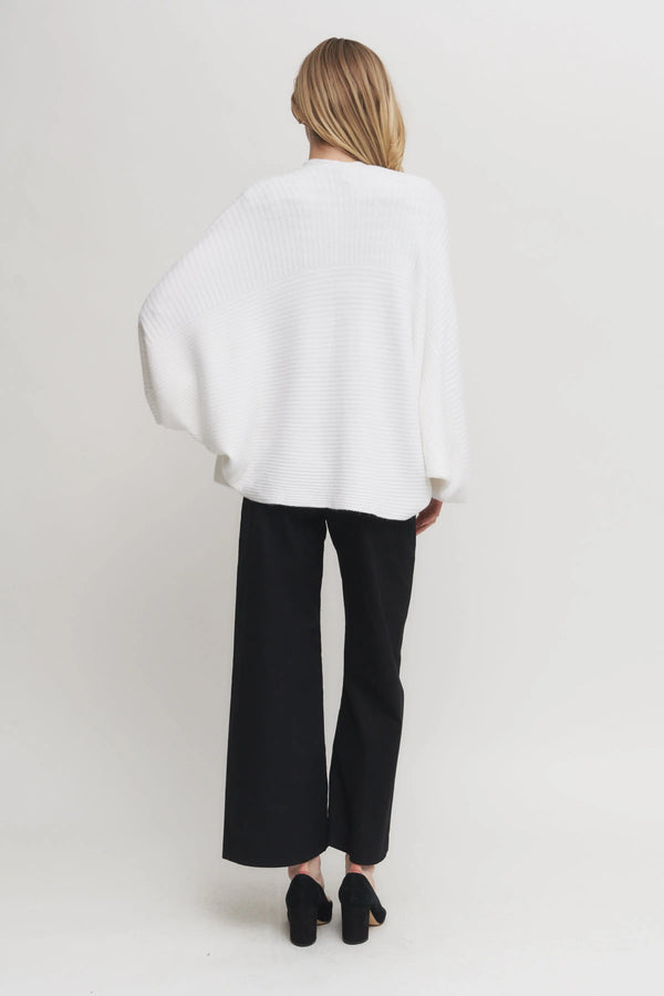 Ultra Soft Stripe Italian made Dolman Knit Cardigan Verdot