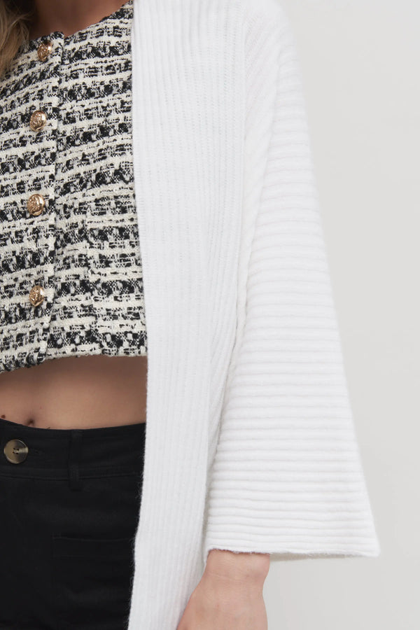 Ultra Soft Stripe Italian made Dolman Knit Cardigan Verdot