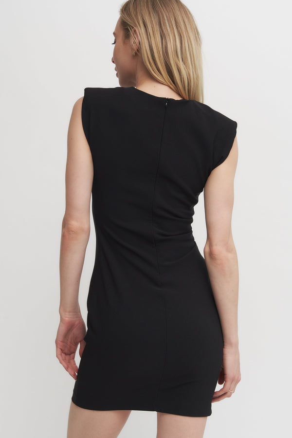 Structured Shoulder Mini Dress Verdot