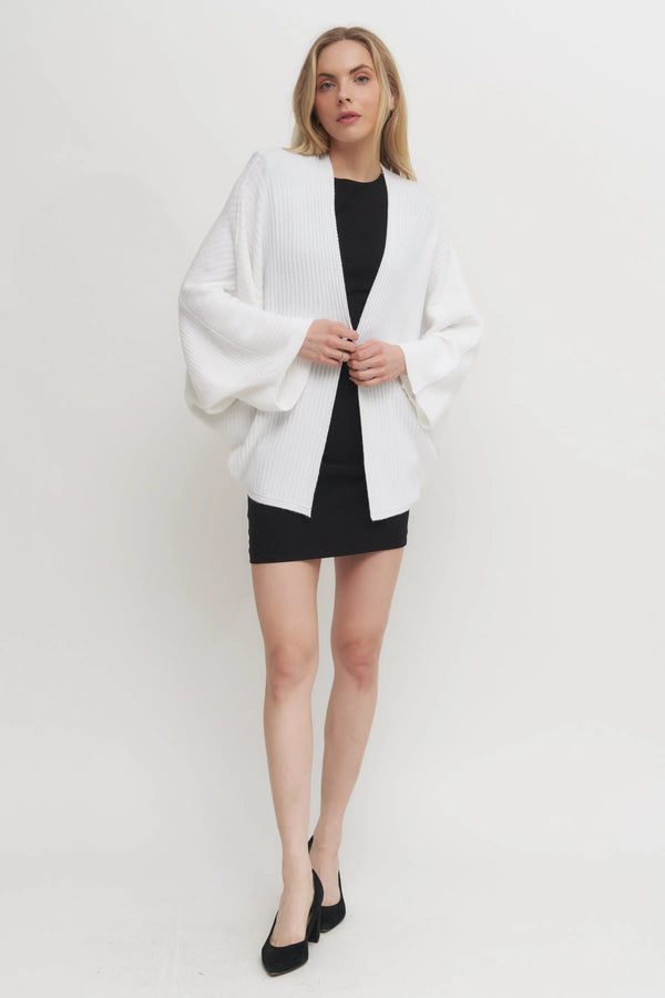Ultra Soft Stripe Italian made Dolman Knit Cardigan Verdot