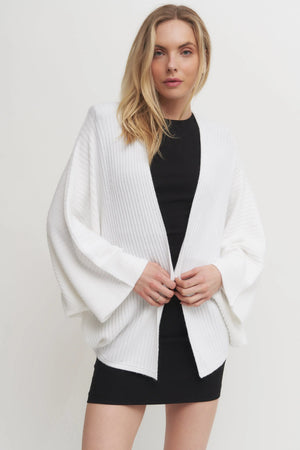 Ultra Soft Stripe Italian made Dolman Knit Cardigan Verdot