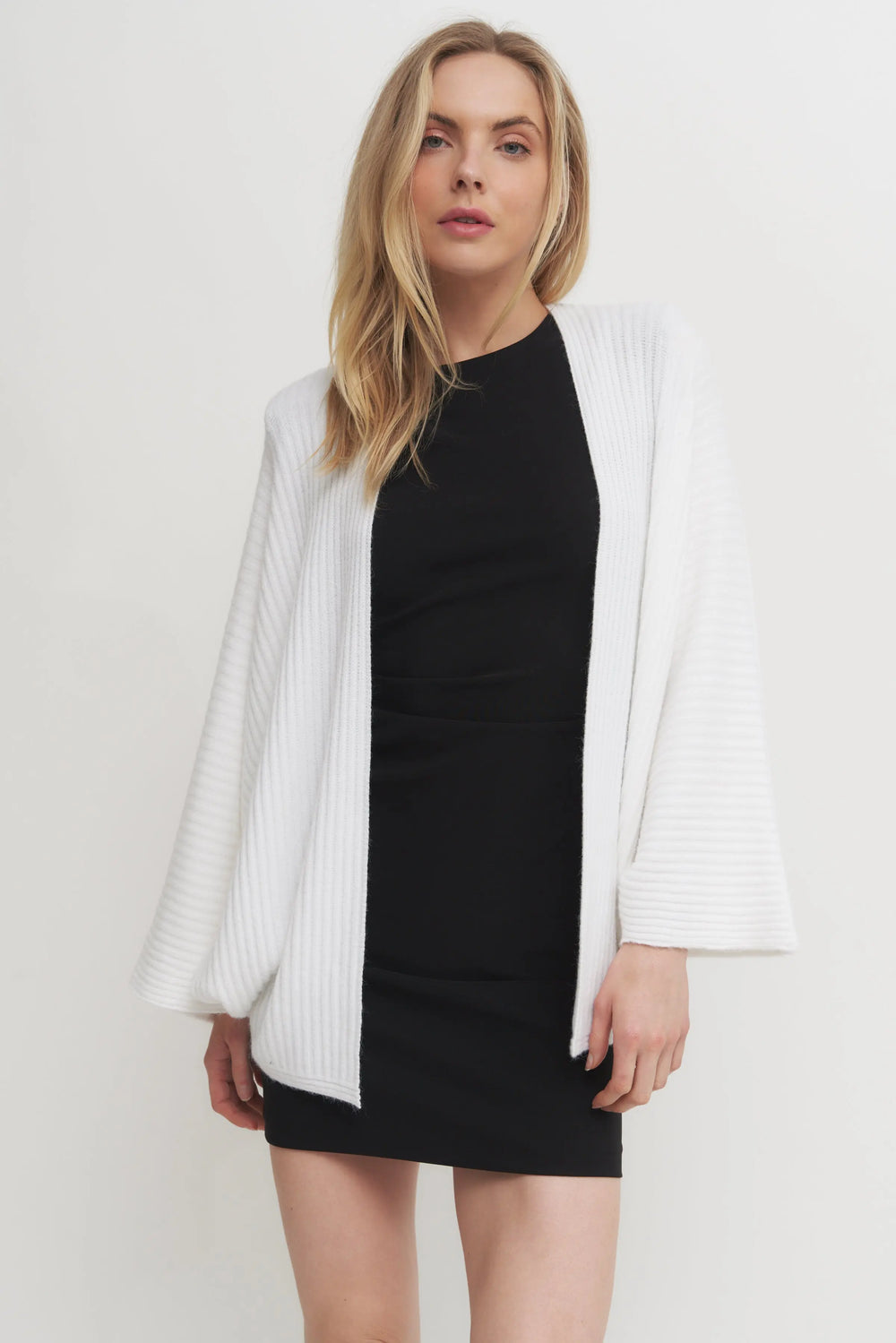 Ultra Soft Stripe Italian made Dolman Knit Cardigan Verdot