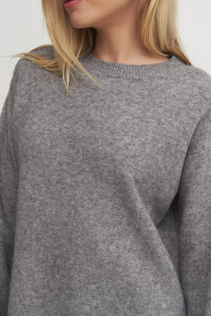 Women’s Super Soft Knit Lounge Set – Beige Sweater Top & Wide-Leg Pants Verdot