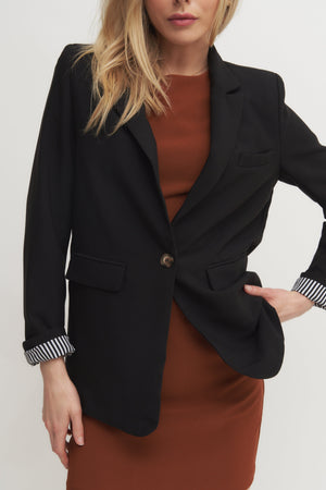 Classic Black Single-Button Blazer (Grand Opening Special) 25% Off Calculated at checkout - while it lasts Verdot