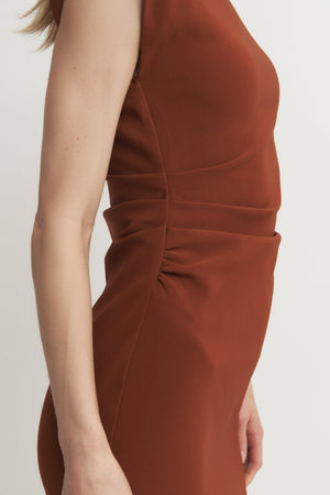 Structured Shoulder Mini Dress Verdot