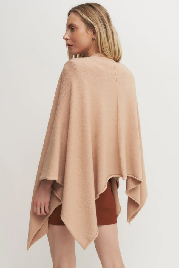 Knit Dolman Open Cardigan Made in Italy Verdot