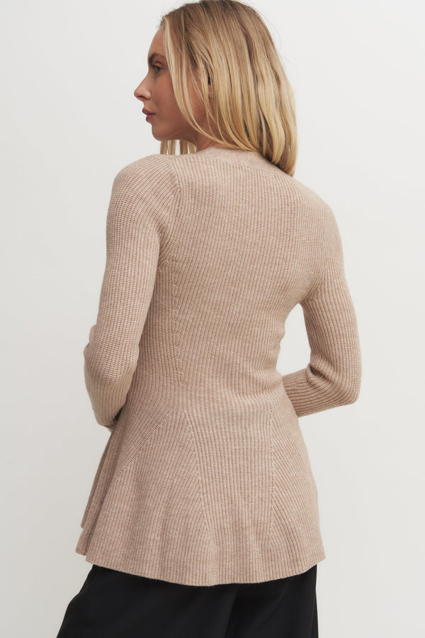 Hourglass Sweater Cardigan – Wheat or Black Verdot
