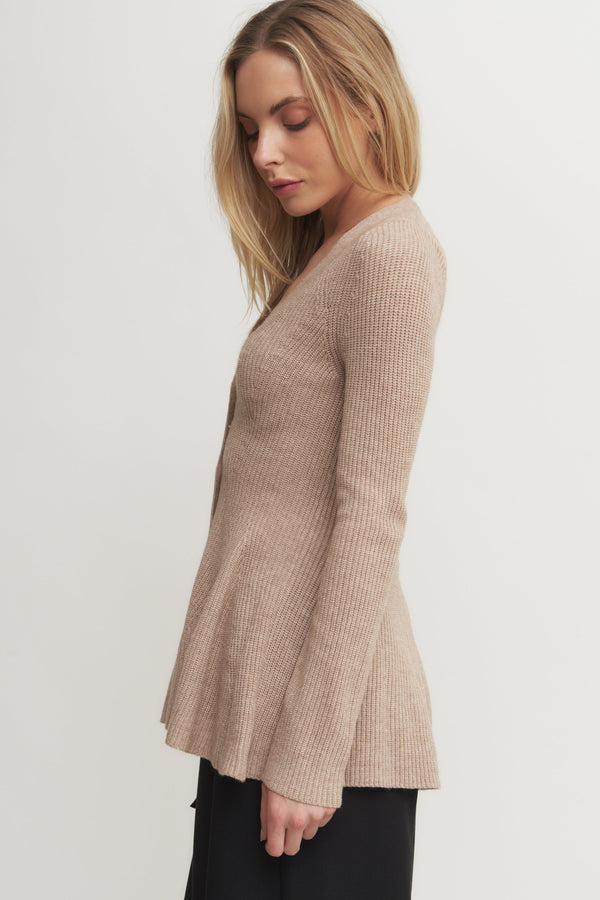 Hourglass Sweater Cardigan – Wheat or Black Verdot