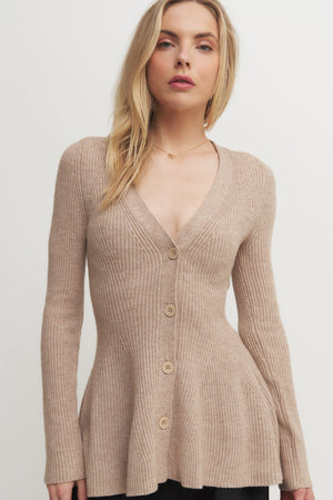 Hourglass Sweater Cardigan – Wheat or Black Verdot