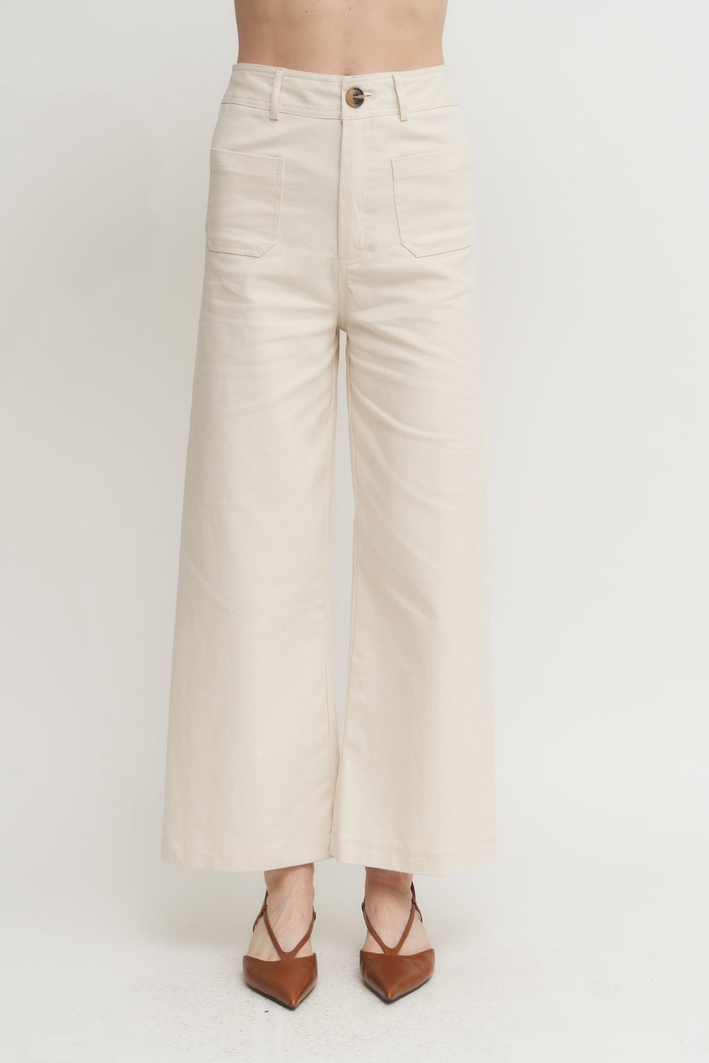 High-Rise Wide Leg Utility Pant Verdot