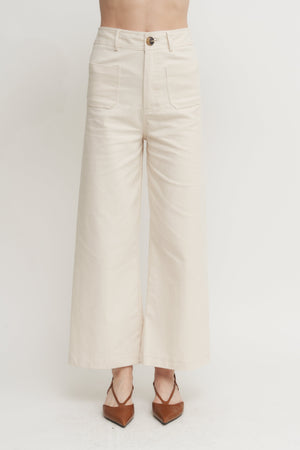 High-Rise Wide Leg Utility Pant Verdot