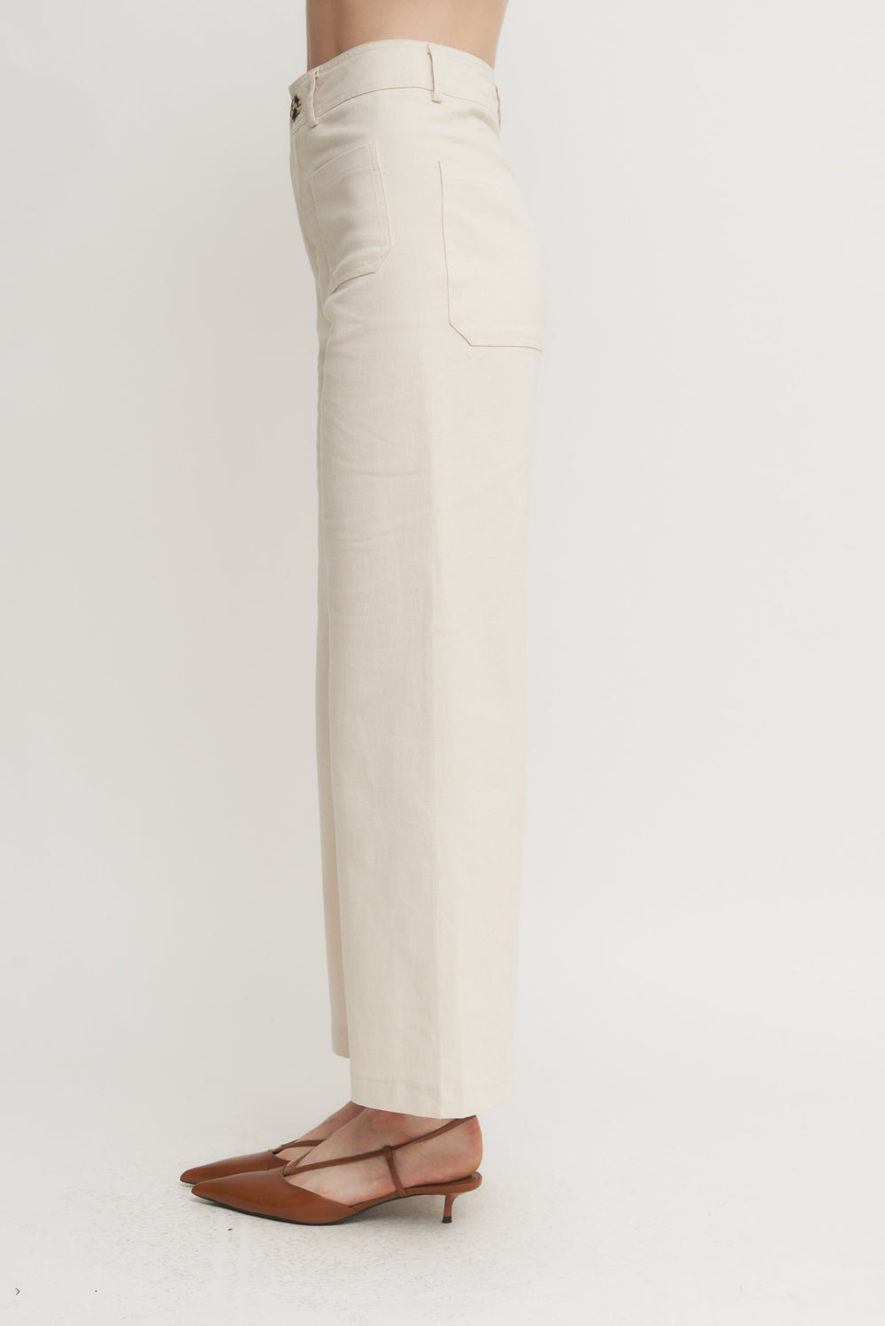 High-Rise Wide Leg Utility Pant Verdot