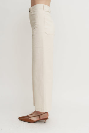 High-Rise Wide Leg Utility Pant Verdot