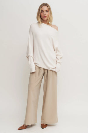 Italian Made Asymmetrical Sweater Verdot