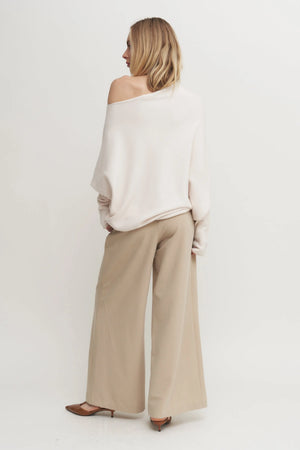 Italian Made Asymmetrical Sweater Verdot