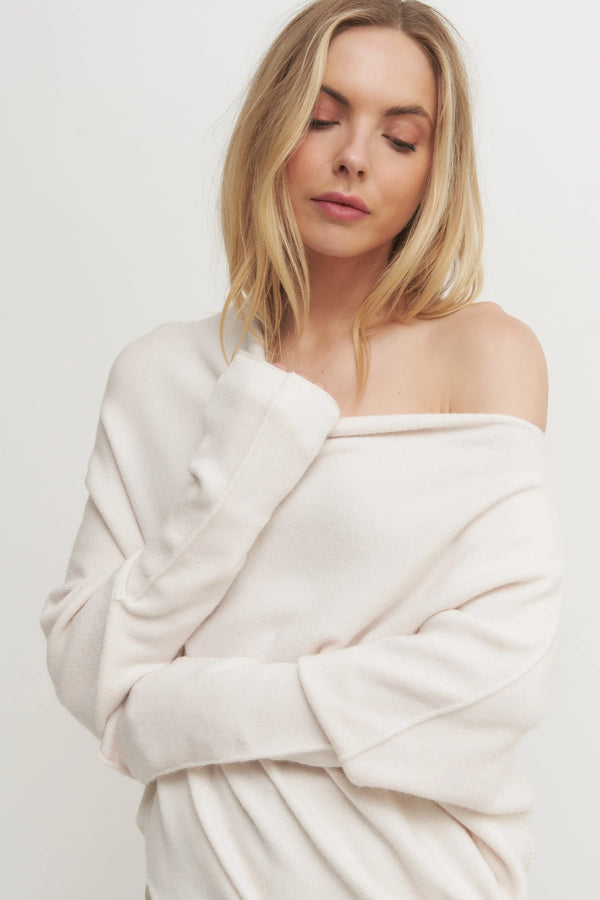 Italian Made Asymmetrical Sweater Verdot