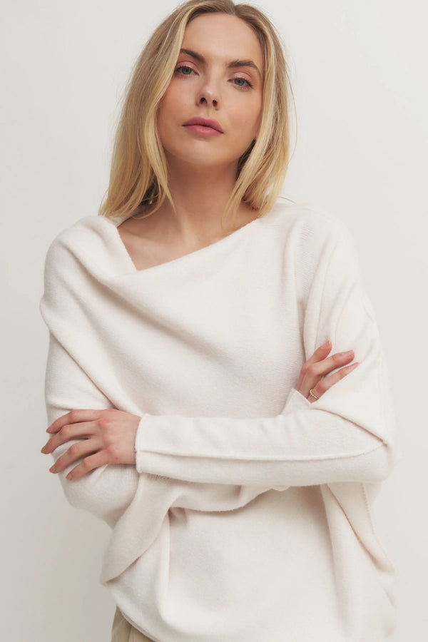 Italian Made Asymmetrical Sweater Verdot