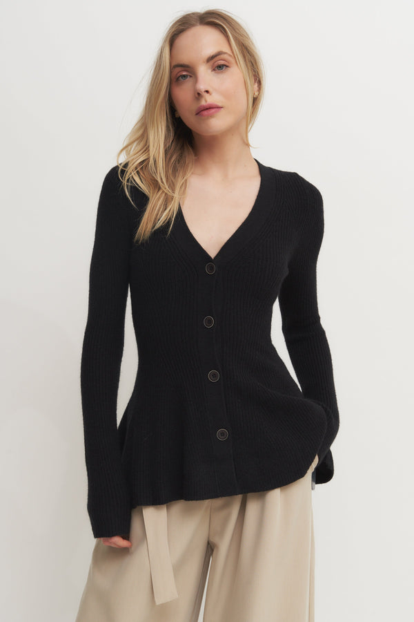 Hourglass Sweater Cardigan – Wheat or Black Verdot