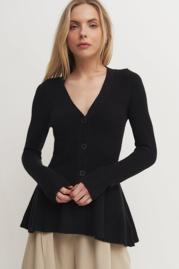 Hourglass Sweater Cardigan – Wheat or Black Verdot