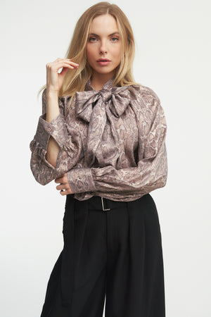 Lara Scarf-Tie blouse