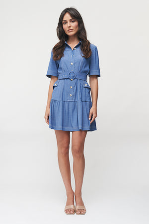 The Celeste Belted Mini Dress