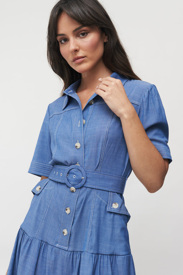 The Celeste Belted Mini Dress