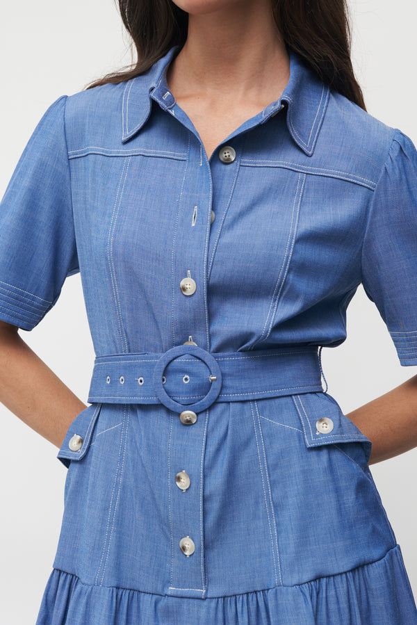 The Celeste Belted Mini Dress
