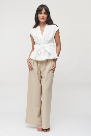 The Camille Tie-Waist Blouse