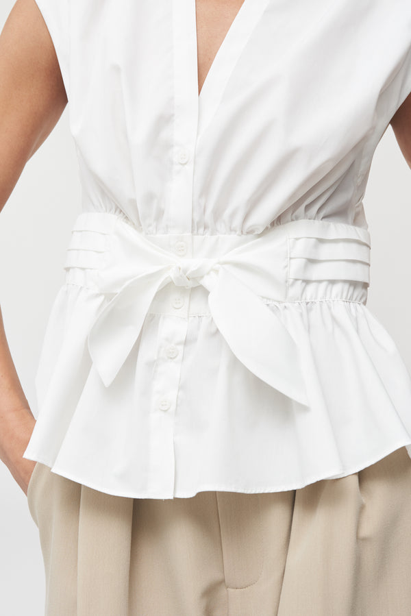 The Camille Tie-Waist Blouse