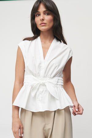 The Camille Tie-Waist Blouse