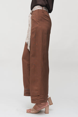 The Arden Scarf-Belt Wide Leg Pant