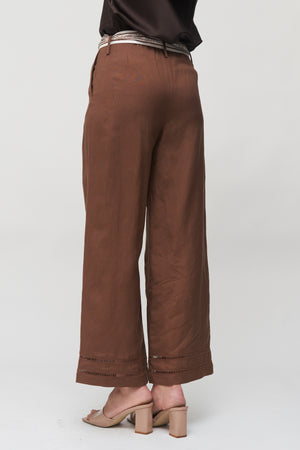 The Arden Scarf-Belt Wide Leg Pant