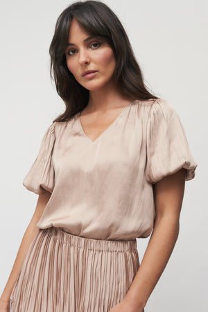 The Serene Pleated Sleeve Blouse