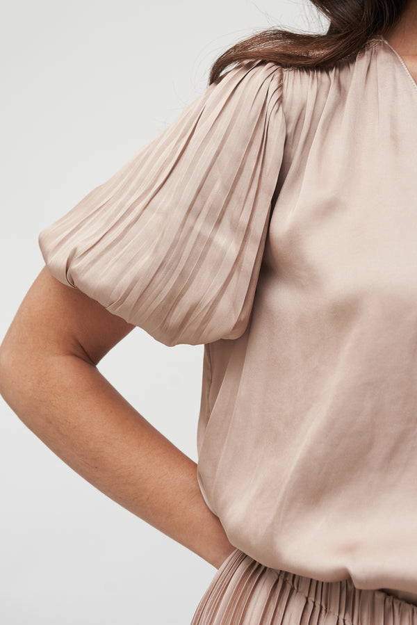 The Serene Pleated Sleeve Blouse