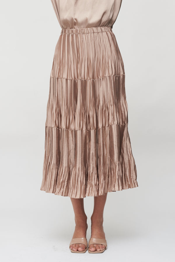 The Serene Pleated Midi Skirt