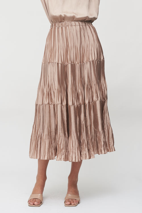 The Serene Pleated Midi Skirt