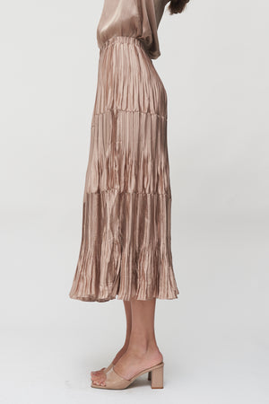 The Serene Pleated Midi Skirt