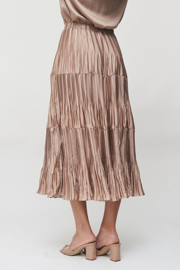 The Serene Pleated Midi Skirt