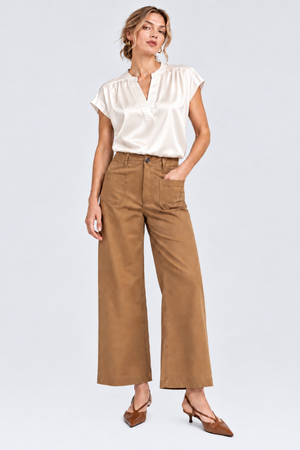The Vivienne Silky Split-Neck Blouse