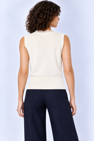 The Amelie Lace-Trim Wool-Cashmere Twinset