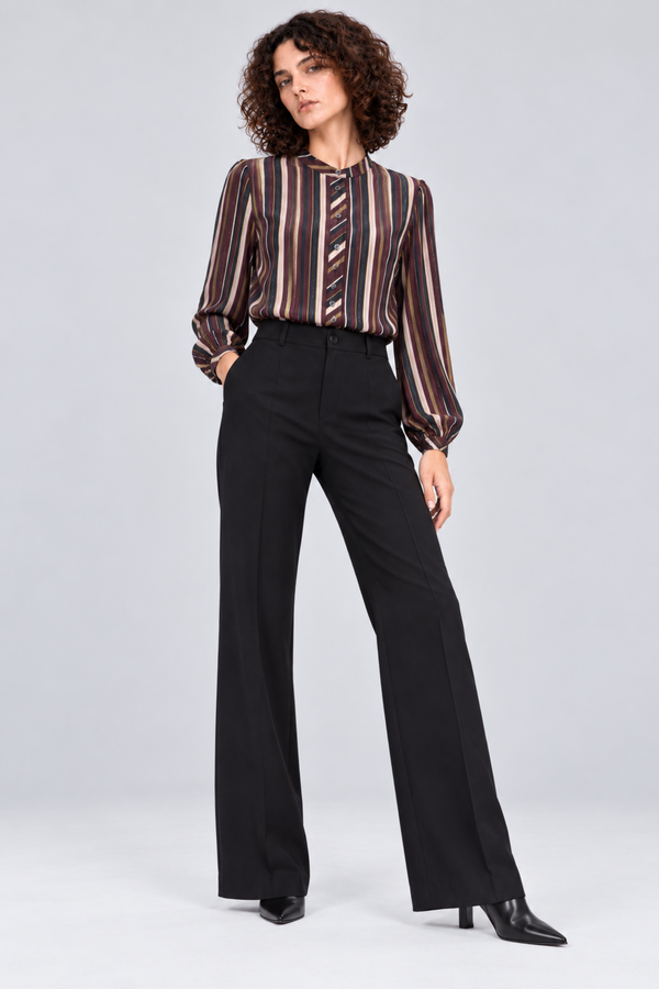 The Sabine Silky Lurex Stripe Blouse